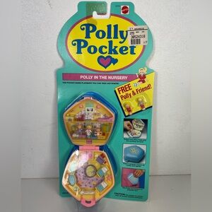 Polly Pocket in the Nursery Pink Compact Playset 1992 Bluebird Vintage. New.